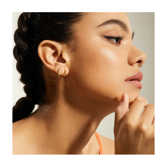 Juweel ANIA HAIE POT CHARMS TWIST HUGGIE HOOP EARRINGS E048-03G