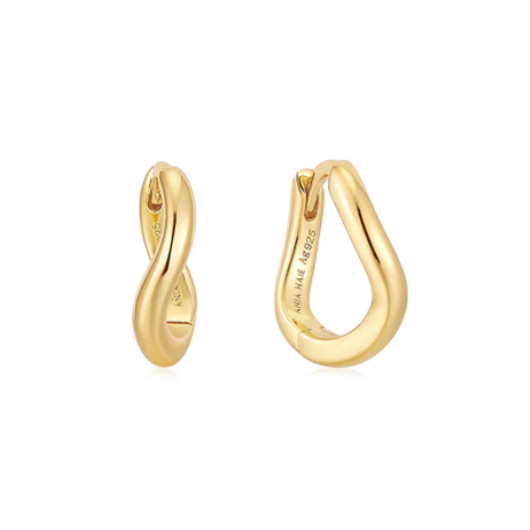 Juweel ANIA HAIE POT CHARMS TWIST HUGGIE HOOP EARRINGS E048-03G Juweel ANIA HAIE POT CHARMS TWIST HUGGIE HOOP EARRINGS E048-03G