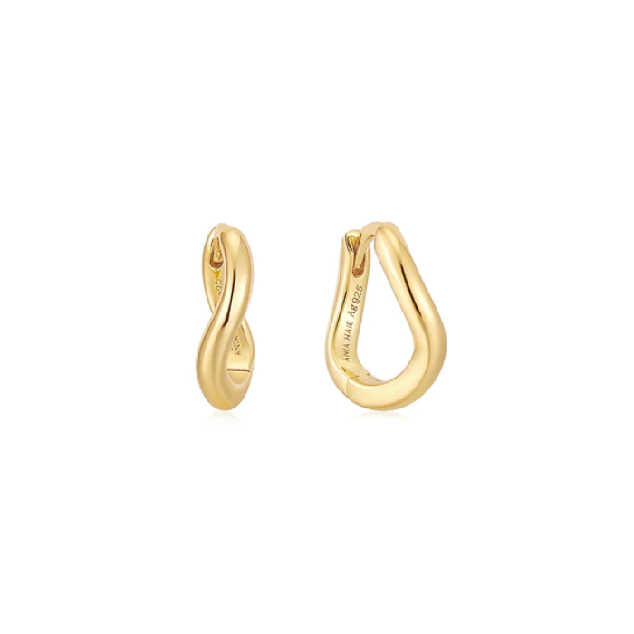 Juweel ANIA HAIE POT CHARMS TWIST HUGGIE HOOP EARRINGS E048-03G