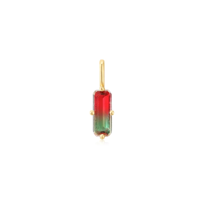 Juweel ANIA HAIE TURN ON THE CHARM FACETED RED NECKLACE CHARM NC048-05G 