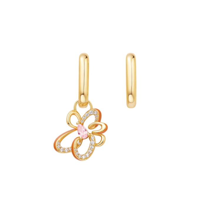Juweel ANIA HAIE POP CHARMS OVAL HOOP EARRINGS E048-04G