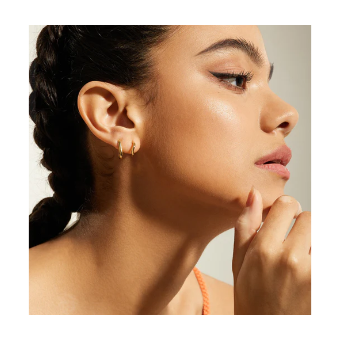 Juweel ANIA HAIE POP CHARMS OVAL HOOP EARRINGS E048-04G