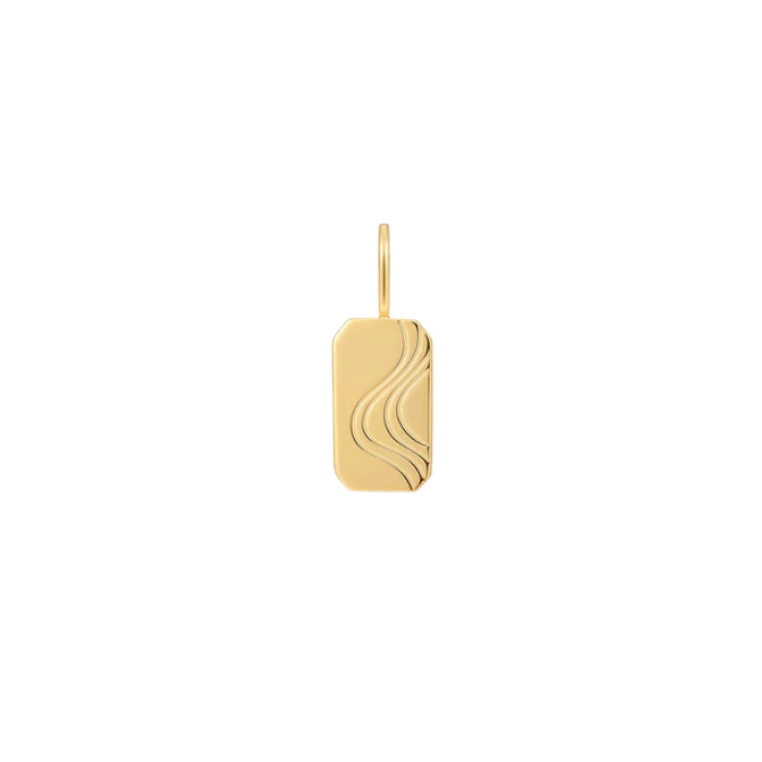 Juweel ANIA HAIE TURN ON THE CHARM WAVE TAG NECKLACE CHARM NC048-09G