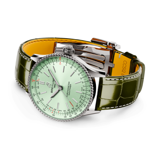 Horloge Breitling Navitimer Automatic 36 Mint green, green alligator A17327361L1P1