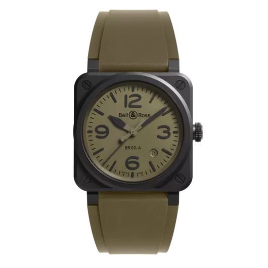 Horloge BELL & ROSS AUTO MILITARY CERAMIC 41MM BR03A-MIL-CE/SRB