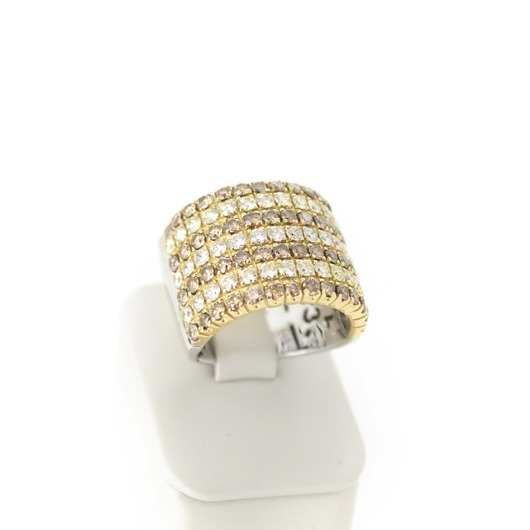 Juweel Hulchi Belluni ring bicolor goud 18 karaat briljanten '76241-1216-TWDH'