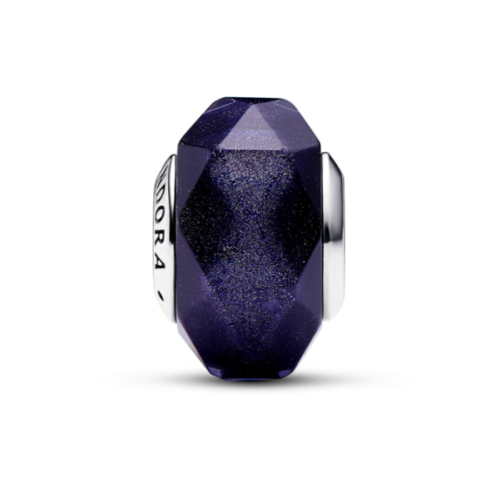 Juweel Pandora Faceted blue murano glas bedel 792984C00
