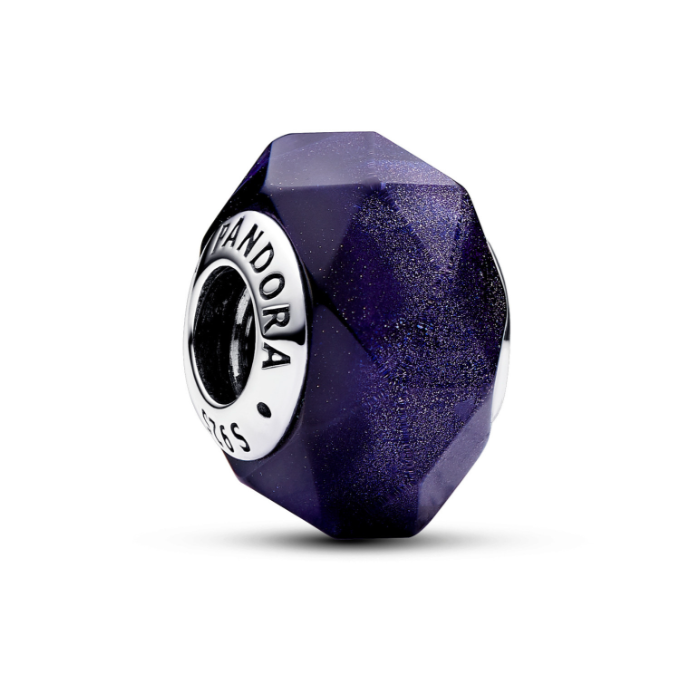Juweel Pandora Faceted blue murano glas bedel 792984C00