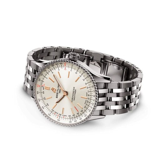 Horloge Breitling Navitimer Automatic 36 Cream, steel bracelet A17327211G1A1