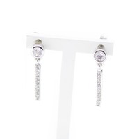 Juweel Oorbellen witgoud 18 karaat zirconium '76709-1627-TWDH' Juweel Oorbellen witgoud 18 karaat zirconium '76709-1627-TWDH'