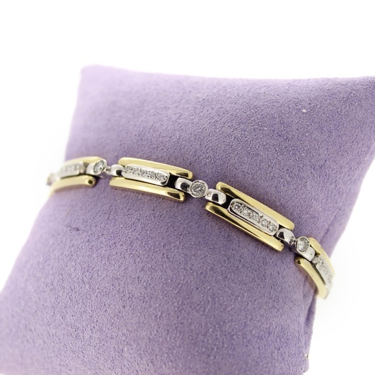 Juweel Armband Bicolor goud 18 karaat briljanten '1630-1515662 TWDH' Juweel Armband Bicolor goud 18 karaat briljanten '1630-1515662 TWDH'