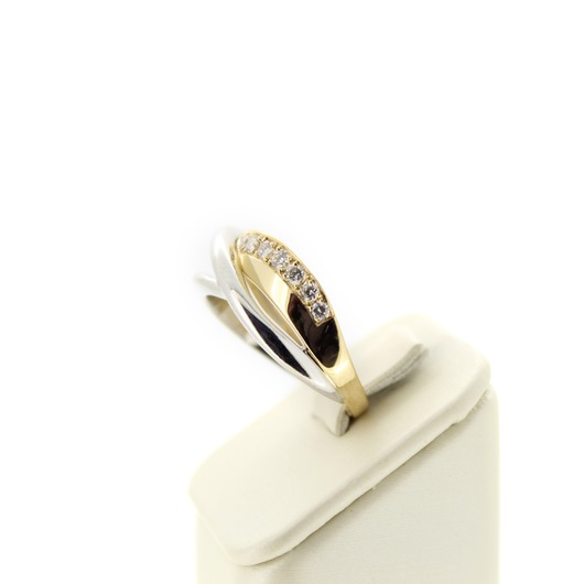 Juweel Ring Bicolor goud 18 karaat briljanten 'CV-1637-TWDH'