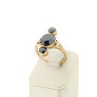 Juweel Ring rosé goud 18 karaat briljanten en Hematiet 'CV-1638-TWDH' Juweel Ring rosé goud 18 karaat briljanten en Hematiet 'CV-1638-TWDH'