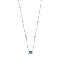 Juweel Clem Vercammen Collection 18 karaat Witgoud Collier London Blue Briljant 4412 Juweel Clem Vercammen Collection 18 karaat Witgoud Collier London Blue Briljant 4412