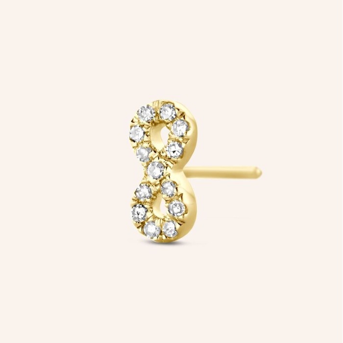 Juweel DIAMANTI PER TUTTI INFINITY SINGLE EARRING M2201 YELLOW 