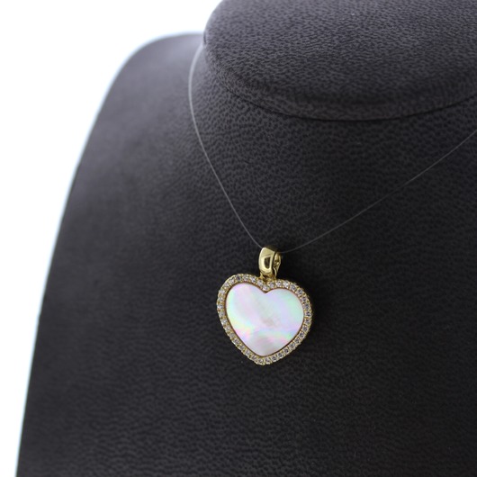 Juweel Hanger geelgoud 18 karaat parelmoer  'CV-1654-TWDH' Juweel Hanger geelgoud 18 karaat parelmoer  'CV-1654-TWDH'