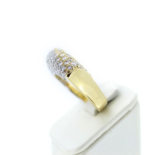 Juweel Ring Bicolor goud 18 karaat briljanten 'CV-1647-TWDH'
