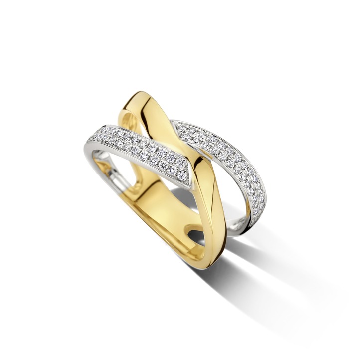 Juweel DULCI NEA RING 18 KARAAT BICOLOR GOUD/DIAMANT R49175