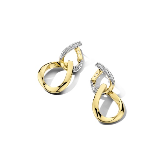 Juweel DULCI NEA OORBELLEN 18 KARAAT BICOLOR GOUD/DIAMANT E-0065281-0 Juweel DULCI NEA OORBELLEN 18 KARAAT BICOLOR GOUD/DIAMANT E-0065281-0