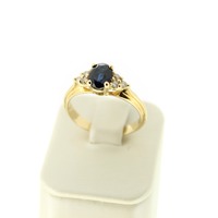 Juweel Ring geelgoud 18 karaat briljanten saffier '77546-1673-TWDH' Juweel Ring geelgoud 18 karaat briljanten saffier '77546-1673-TWDH'