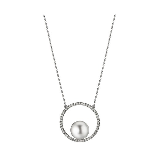 Juweel Yana Nesper Necklace Pearl 18k white gold Briljant SD143-7  Juweel Yana Nesper Necklace Pearl 18k white gold Briljant SD143-7