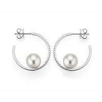 Juweel Yana Nesper Earstuds Pearl 18k white gold briljant SD151-7 Juweel Yana Nesper Earstuds Pearl 18k white gold briljant SD151-7