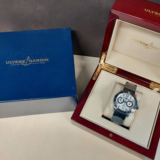 Horloge Ulysse Nardin Maxi Marine Diver Chronograph 8003-102-3/916 '77653-786-TWDH'