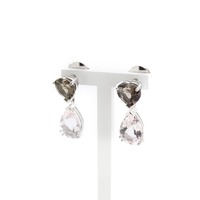 Juweel Oorbellen witgoud 18 karaat kwarts '77766-1702-TWDH' Juweel Oorbellen witgoud 18 karaat kwarts '77766-1702-TWDH'
