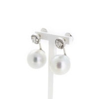 Juweel Oorbellen witgoud 18 karaat briljant en Zuidzee parel '77760-1701-TWDH' Juweel Oorbellen witgoud 18 karaat briljant en Zuidzee parel '77760-1701-TWDH'
