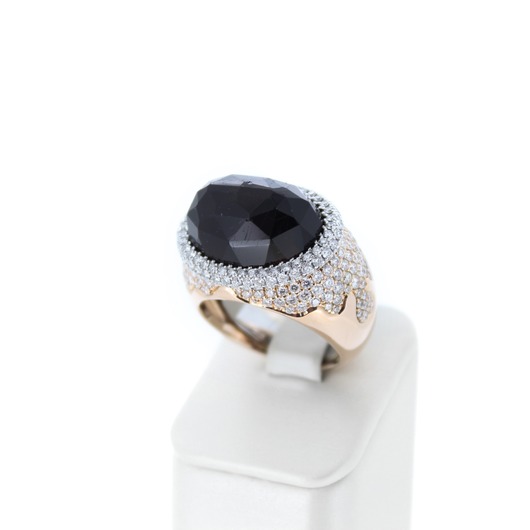 Juweel Ring bicolor goud 18 karaat gezet met briljanten en kleursteen '77764-1696-TWDH' Juweel Ring bicolor goud 18 karaat gezet met briljanten en kleursteen '77764-1696-TWDH'