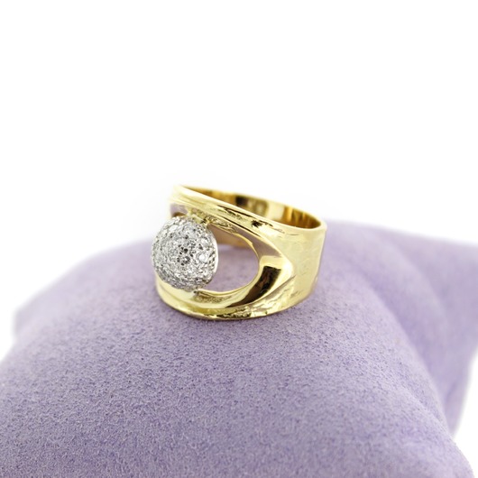Juweel Ring bicolorgoud 18 karaat gezet met briljanten '77817-1713-TWDH'