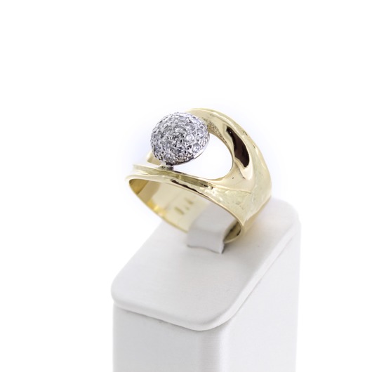 Juweel Ring bicolorgoud 18 karaat gezet met briljanten '77817-1713-TWDH'