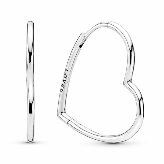 261608 01 Pandora Assymetrical Heart Silver Hoop Earrings 297822 Juwelier Clem Vercammen.png
