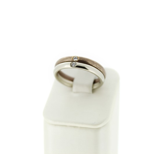 Juweel Pomellato Trouwringen rosé en witgoud 18 karaat briljant '78803-1740-TWDH' Juweel Pomellato Trouwringen rosé en witgoud 18 karaat briljant '78803-1740-TWDH'