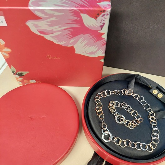 Juweel Pomellato collier en armband rosé, wit en geelgoud 18 karaat RBA002 BA002 '78810-1733-TWDH'