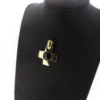 Juweel Pomellato hanger kruis geelgoud 18 karaat rode Granaat '78805-1736-TWDH' Juweel Pomellato hanger kruis geelgoud 18 karaat rode Granaat '78805-1736-TWDH'