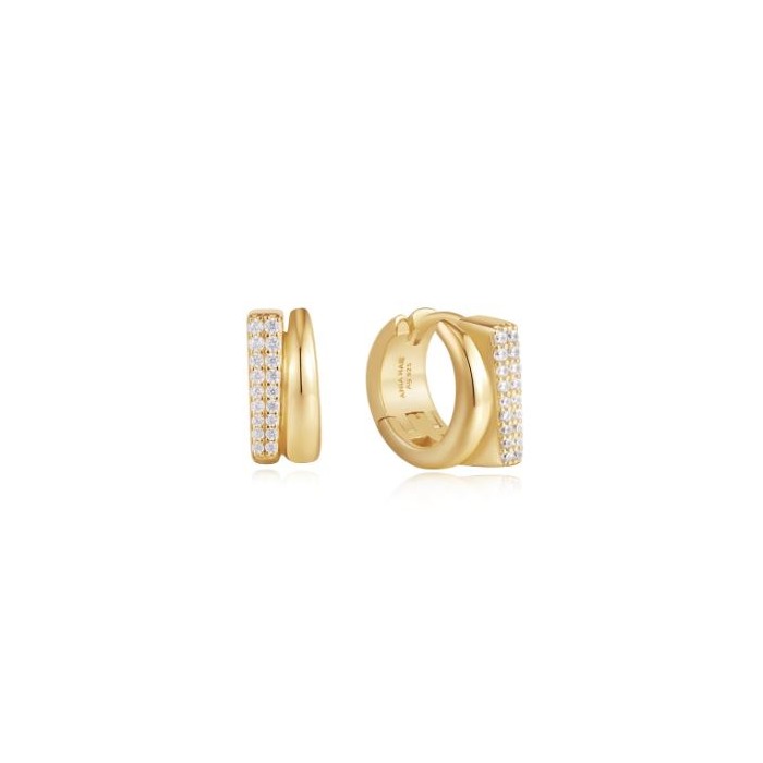 Juweel ANIA HAIE TOUGH LOVE DOUBLE HUGGIE HOOP EARRINGS E051-04G