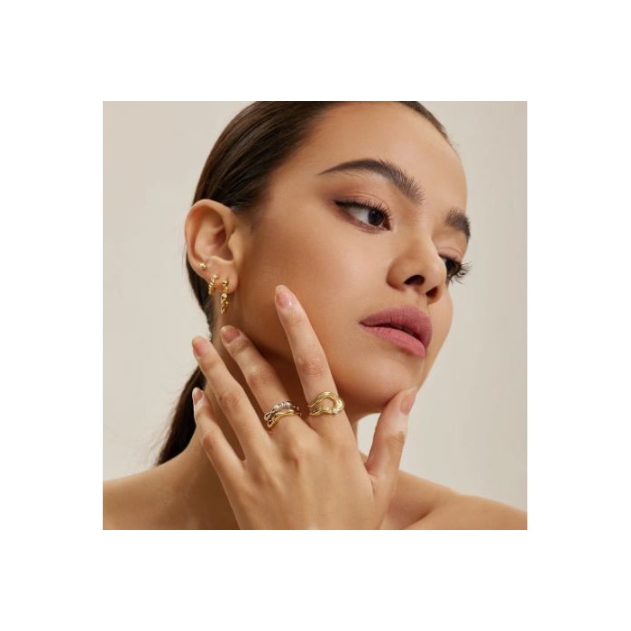 Juweel ANIA HAIE TAKING SHAPE TWISTED WAVE ADJUSTABLE RING R050-01G