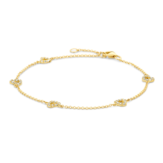 Juweel Blush Armband Geelgoud 14 karaat zirconium 2211YZI Juweel Blush Armband Geelgoud 14 karaat zirconium 2211YZI