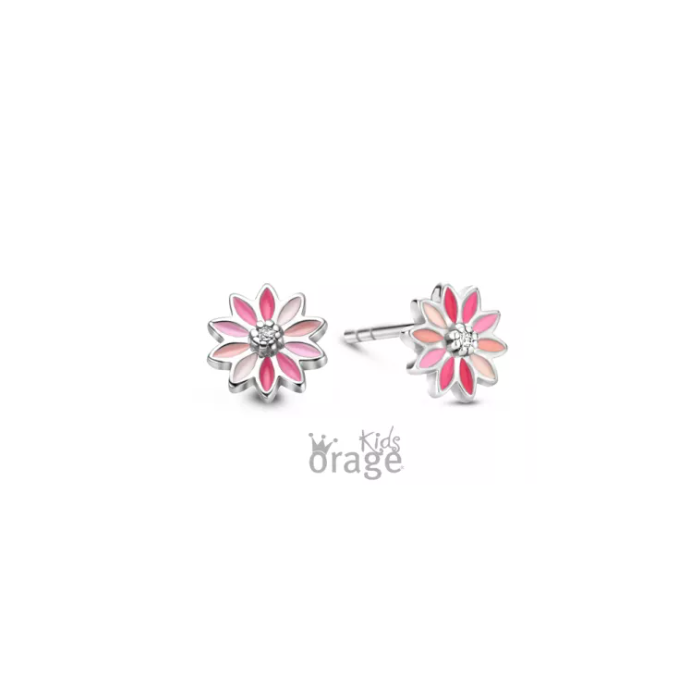 Juweel ORAGE KIDS OORSTEKERS BLOEM ROZE K2711 