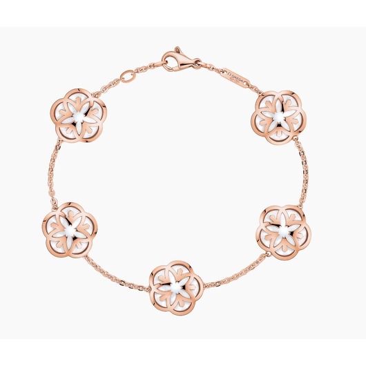 Juweel Omega Flower armband rosé goud 18 karaat B43BGA0204005 Juweel Omega Flower armband rosé goud 18 karaat B43BGA0204005