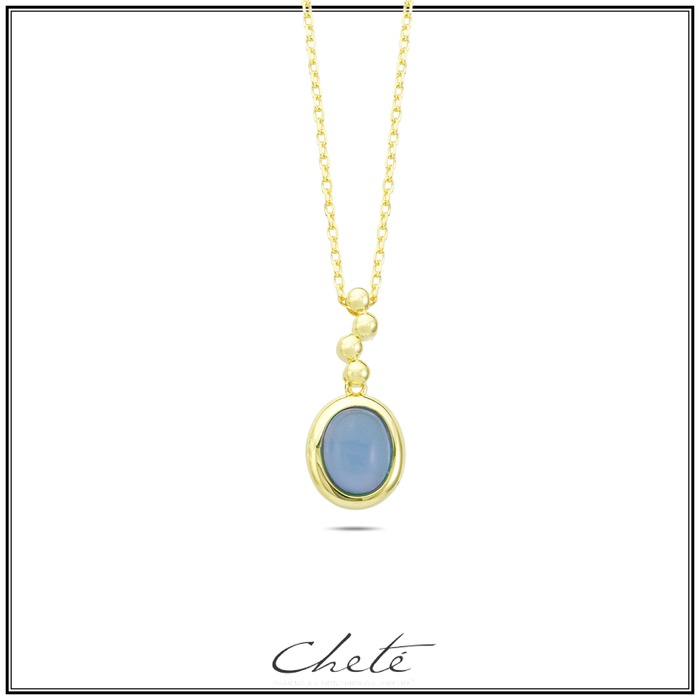Juweel Zels Cheté collier zilver pleetgoud CL60-0644
