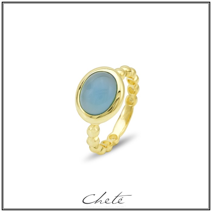 Juweel Zels Cheté ring zilver pleetgoud CL64-0644