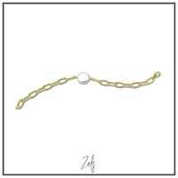 Juweel Zels armband zilver pleetgoud 61019AX Juweel Zels armband zilver pleetgoud 61019AX