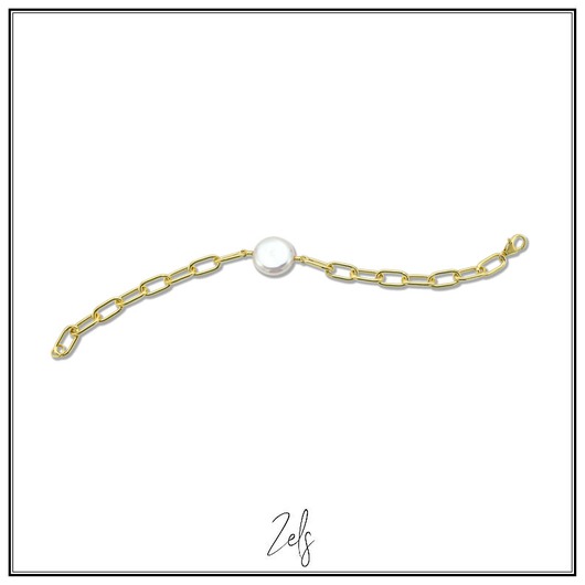 Juweel Zels armband zilver pleetgoud 61019AX Juweel Zels armband zilver pleetgoud 61019AX