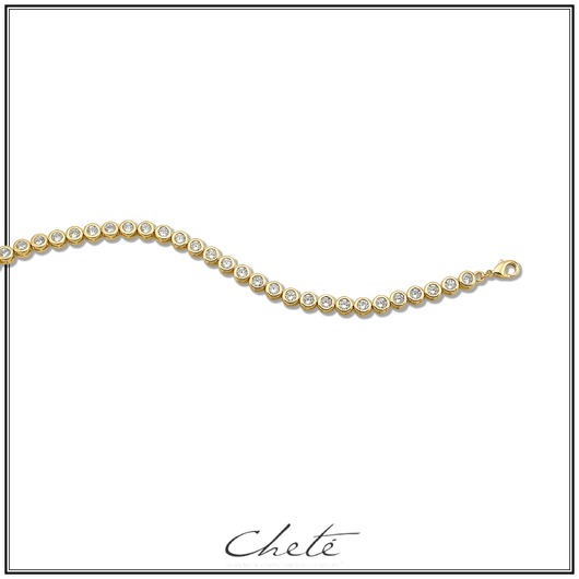 Juweel Zels Cheté armband zilver pleetgoud CL61-0379