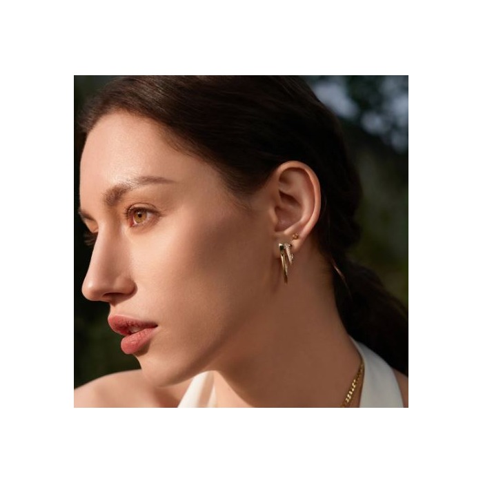 Juweel ANIA HAIE POLISHED PUNK SPARKLE DOUBLE HOOP EARRINGS E053-10G