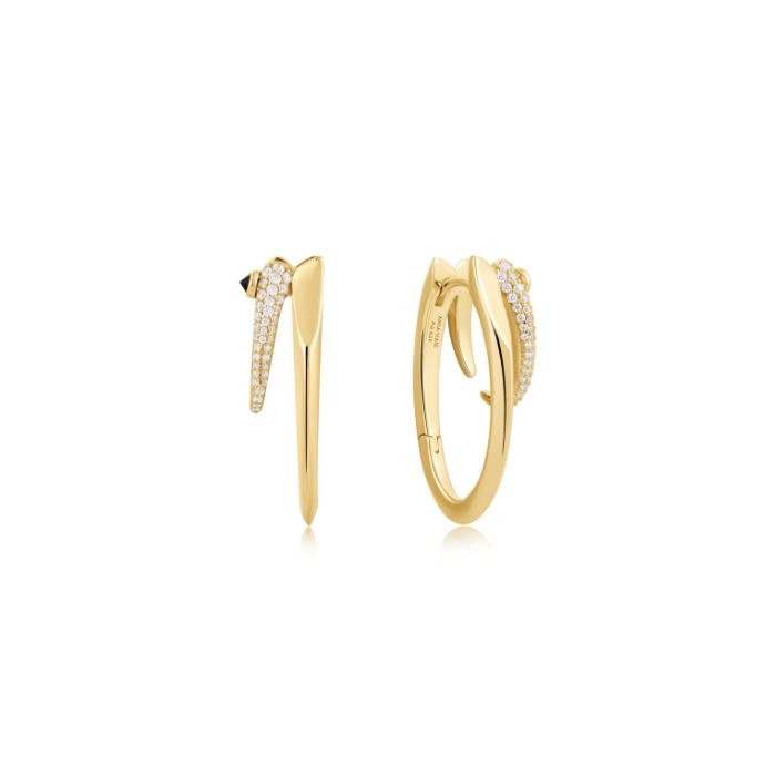 Juweel ANIA HAIE POLISHED PUNK SPARKLE DOUBLE HOOP EARRINGS E053-10G