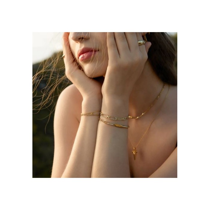 Juweel ANIA HAIE POLISHED PUNK GEOMETRIC CHAIN BRACELET B053-02G