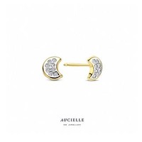 Juweel Aucielle oorbellen 18 karaat geelgoud maan AE0125C Juweel Aucielle oorbellen 18 karaat geelgoud maan AE0125C